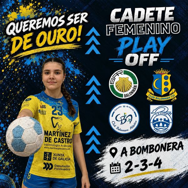 Cartel del cadete femenino del BM Tui